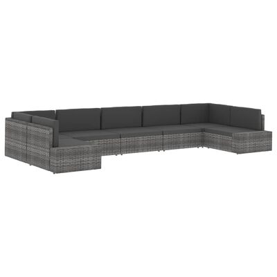 vidaXL Modulares Sofa-Eckteil Poly Rattan Braun