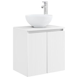 vidaXL Wandmontierte Waschtisch Wei&szlig; 49,5 x 41 x 64,5 cm Holzwerkstoff