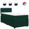 vidaXL Boxspringbett mit Matratze Dunkelgr&uuml;n 80x200 cm Samt