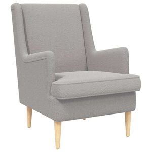 vidaXL Sessel Hellgrau Boucl&eacute;