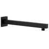 vidaXL Duscharm Quadratisch Edelstahl 201 Schwarz 30 cm