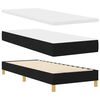 vidaXL LED Boxspringbett mit Matratze Schwarz 80 x 200 cm Stoff