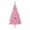 vidaXL K&uuml;nstlicher vorbeleuchteter Weihnachtsbaum Rosa 240 cm PVC