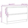 vidaXL TV-Schrank Artisan-Eiche 80x35x54 cm Holzwerkstoff
