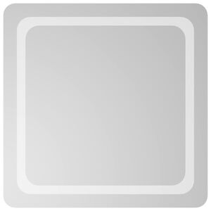 vidaXL LED-Badezimmerspiegel Transparent 60 x 60 cm Geh&auml;rtetes Glas
