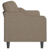 vidaXL 3-Sitzer-Sofa Taupe 210 cm Stoff