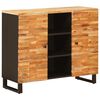 vidaXL Seitenschrank mit T&uuml;r Braun 90 x 33 x 75 cm Massivholz Mango