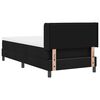 vidaXL Boxspringbett mit Matratze mit Matratze Schwarz 90 x 190 cm