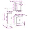 vidaXL Badezimmerm&ouml;bel Set 3 pcs Braun 60 x 30 x 60 cm Holzwerkstoff