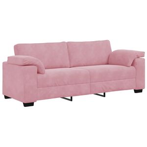 vidaXL 3-Sitzer-Sofa Rosa 178 cm Samt