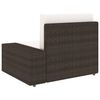 vidaXL 4-tlg. Garten-Lounge-Set mit Kissen Braun Poly Rattan