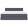 vidaXL Bett mit Stauraum und LED mit LED Dunkelgrau 160 x 200 cm Samt