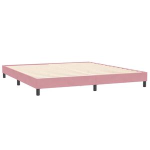 vidaXL Bettgestell ohne Matratze Rosa 200x210 cm Samt