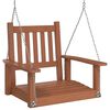 vidaXL Garten-H&auml;ngestuhl mit Metallketten Braun Massivholz Tanne