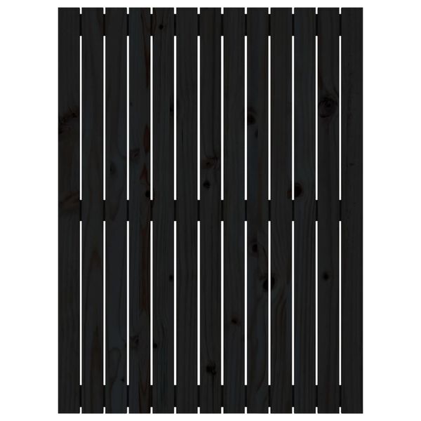 vidaXL Wand-Kopfteil Schwarz 82,5x3x110 cm Massivholz Kiefer