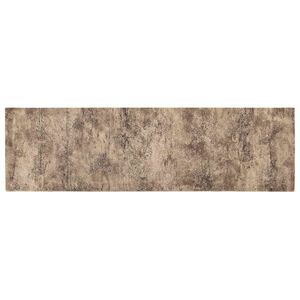 vidaXL K&uuml;chen Teppich Brauner Beton 150 x 45 cm 100% Polyamid Waschbar