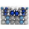 vidaXL Weihnachtskugeln 100 Stk. Blau und Silbern 3 / 4 / 6 cm