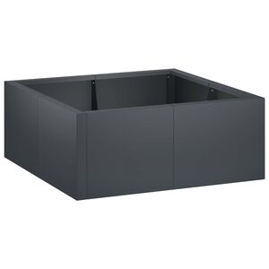 vidaXL St&uuml;tzmauer 4 stk. 100 x 100 x 30 cm Stahl Anthrazit