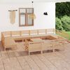 vidaXL 14-tlg. Garten-Lounge-Set Massivholz Kiefer