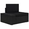 vidaXL 6-tlg. Garten-Lounge-Set Poly Rattan Schwarz