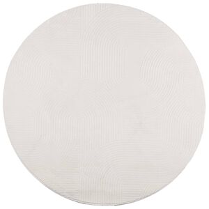 vidaXL Teppich IZA Kurzflor Skandinavischer Look Creme &Oslash; 160 cm