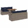 vidaXL Gartensofa-set 7 stk. Grau und Marineblau 100 x 55 x 73 cm