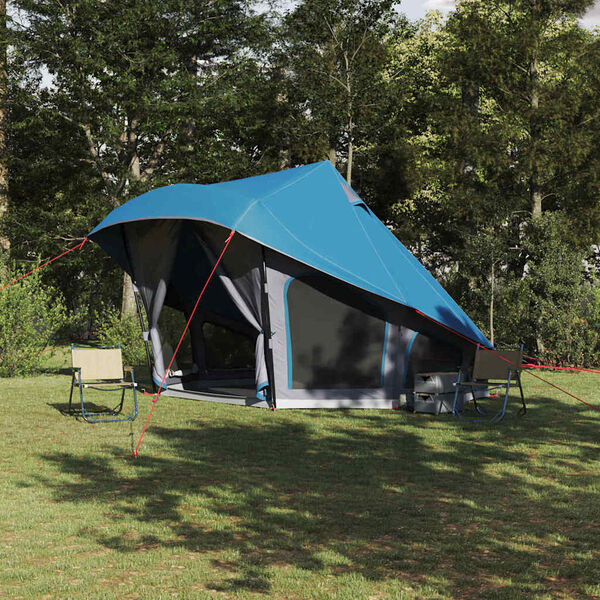 vidaXL Familien-Tipi-Zelt mit Dach Blau und Grau 508 x 470 x 300 cm