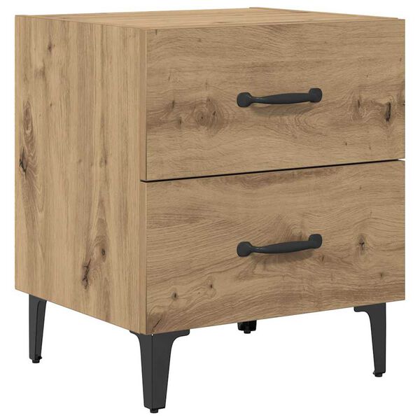 vidaXL Bettschrank Artisan-Eiche 40 x 35 x 47,5 cm Holzwerkstoff