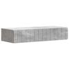 vidaXL Wandmontierter Beistelltisch Betongrau 87,5 x 34,5 x 17 cm