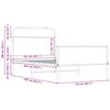 vidaXL Bettgestell ohne Matratze 107x203 cm Sonoma-Eiche Holzwerkstoff