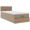 vidaXL Ottoman-Bett mit Matratze Cappuccino-Braun 90x200 cm Kunstleder