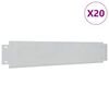 vidaXL Gartenrandsteine 20 stk. 100 x 20 cm Verzinkter Stahl Silber