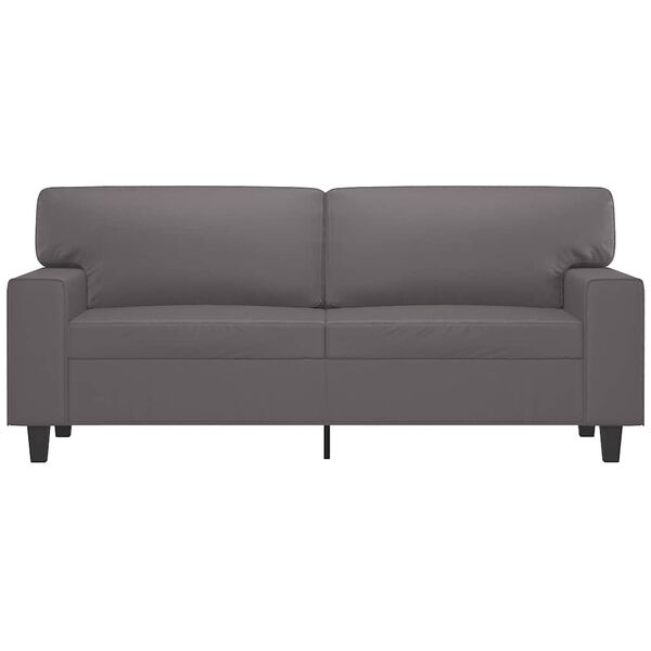 vidaXL 2-Sitzer-Sofa Grau 140 cm Kunstleder