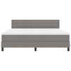 vidaXL Boxspringbett mit Matratze mit LED Taupe 180 x 200 cm Stoff