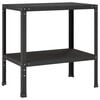 vidaXL Pflanztisch 60 x 50 x 80 cm Pulverbeschichteter Stahl Schwarz
