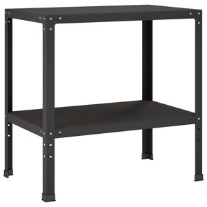 vidaXL Pflanztisch 60 x 50 x 80 cm Pulverbeschichteter Stahl Schwarz