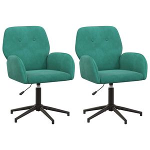 vidaXL B&uuml;rost&uuml;hle 2 Stk. 54 x 55 x 90 cm T&uuml;rkis Samt