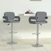vidaXL Barhocker 2 Stk. Grau Kunstleder