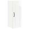 vidaXL Wandschrank PORTO Hochglanz Wei&szlig; 30 x 31 x 80 cm Holzwerkstoff