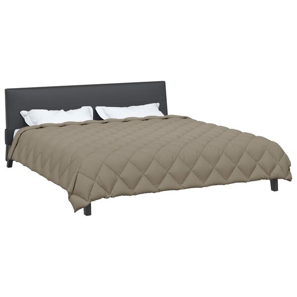 vidaXL Winterbettdecke Hellgrau 220 x 200 cm Mikrofaser