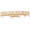 vidaXL Sofa Set mit Kissen Uni 5 pcs Beige Massivholz Akazie