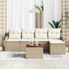 vidaXL Garten-Sofa-Set 6 pcs Beige und Weiß