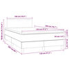 vidaXL Boxspringbett mit Matratze Dunkelgrau 120x200 cm Samt