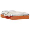 vidaXL Ottoman Bettgestell mit Stauraum Wachsbraun 160 x 200 cm