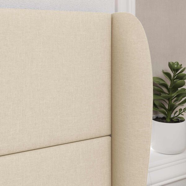 vidaXL Kopfteil Ohr Creme 80 x 23 x 6 cm Stoff