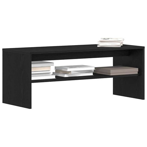 vidaXL TV-Schrank Schwarz Eichen-Optik 100x40x40 cm Holzwerkstoff