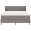 vidaXL Boxspringbett mit Matratze Taupe 140 x 200 cm Stoff