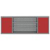 vidaXL Werkzeugschrank mit Regal Rot und Grau 50 x 20 x 55 cm