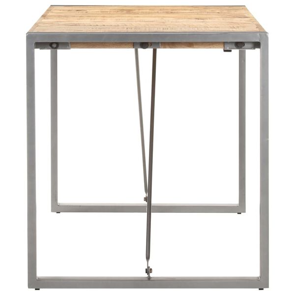 vidaXL Esstisch 140x70x75 cm Raues Mango-Massivholz