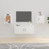 vidaXL TV-Wandschr&auml;nke 2 Stk. Hochglanz-Wei&szlig; 40x34,5x40 cm